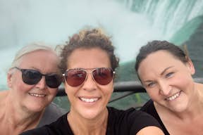 Selfie on the brink of the horseshoe falls on the Canadian side of the border