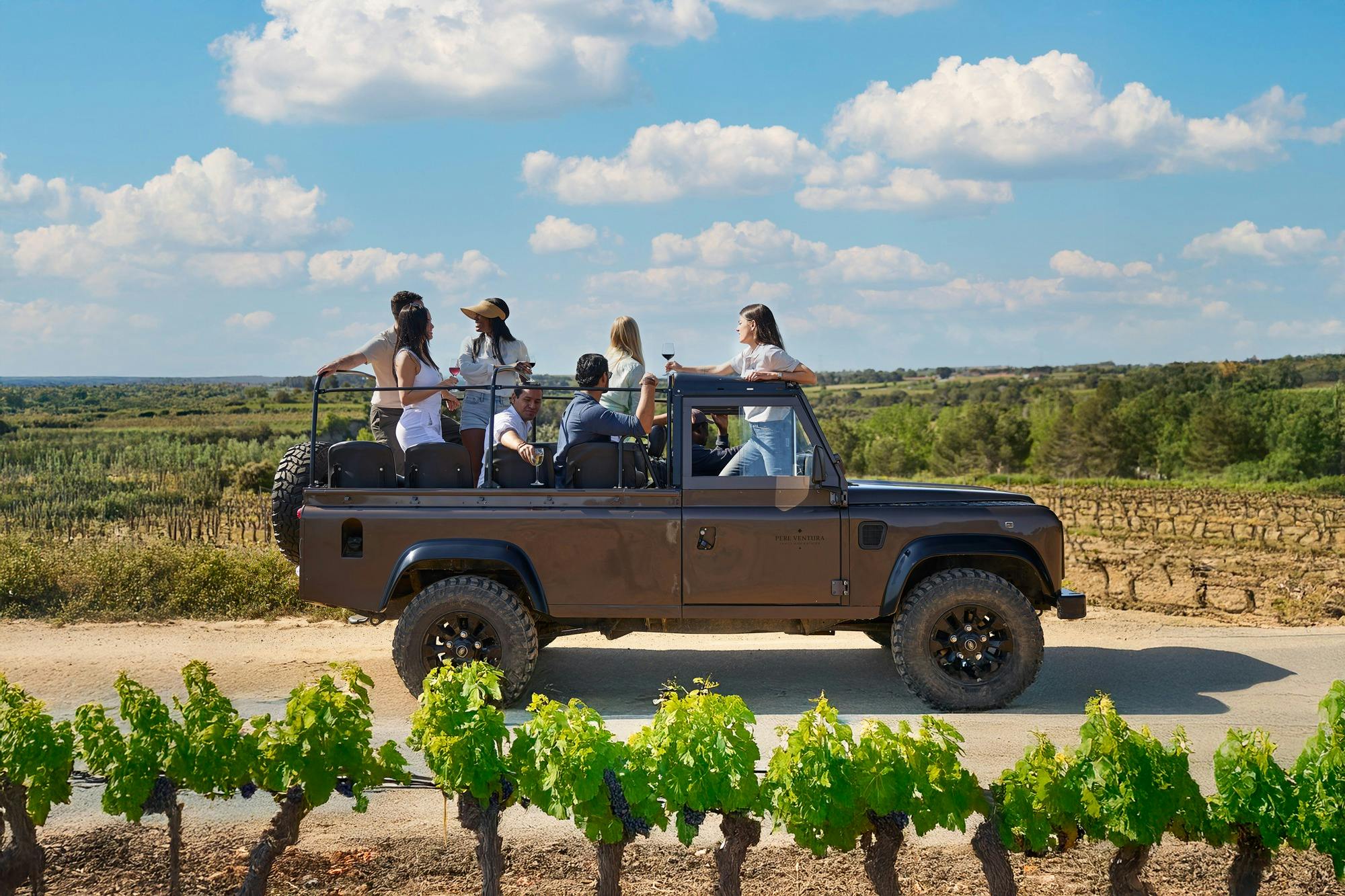 Penedès: Guided Winery Tour from Barcelona + 4x4 Ride + Wine & Cava Tastings