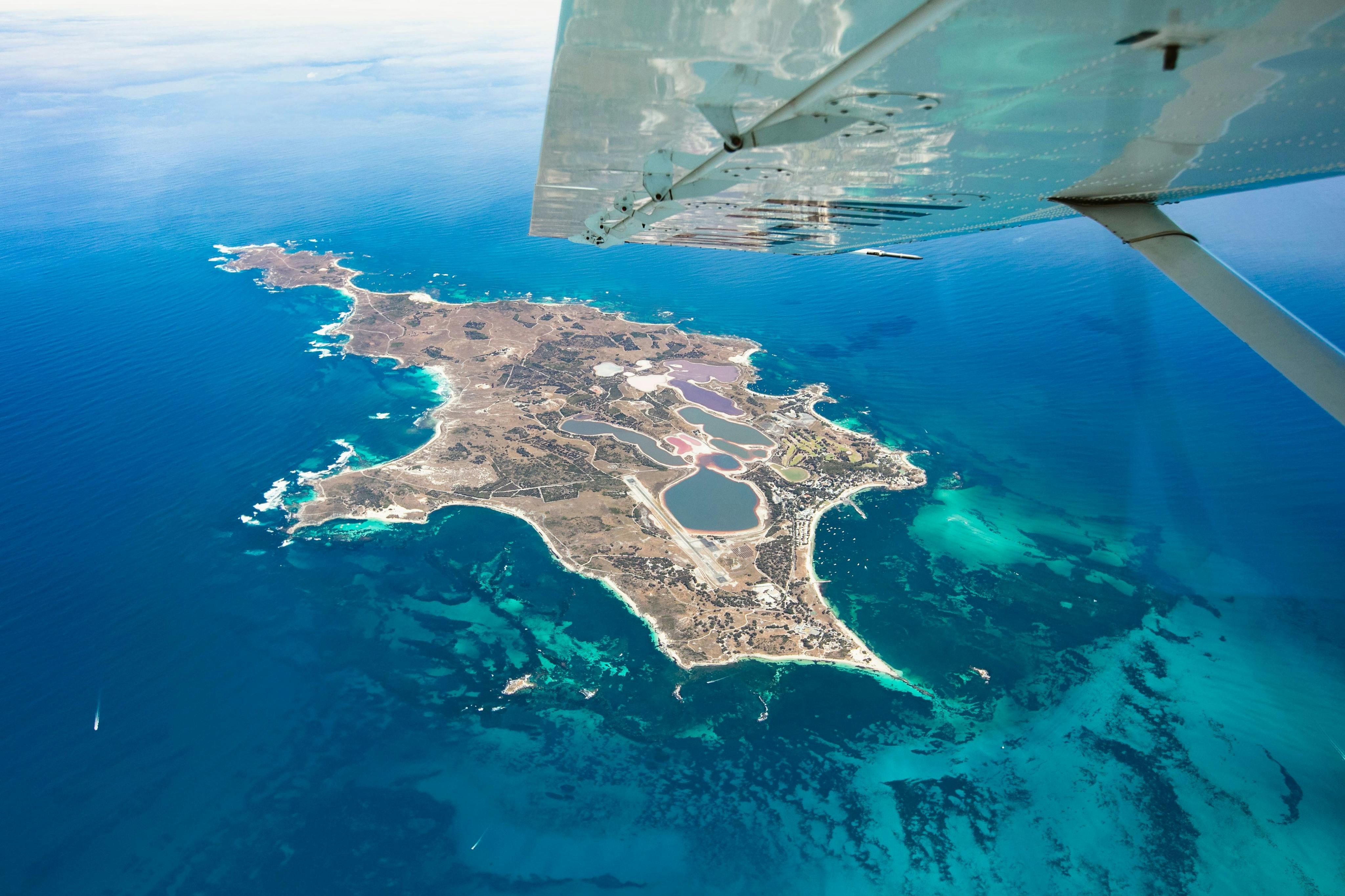 View from 15,000ft above Rottnest Island