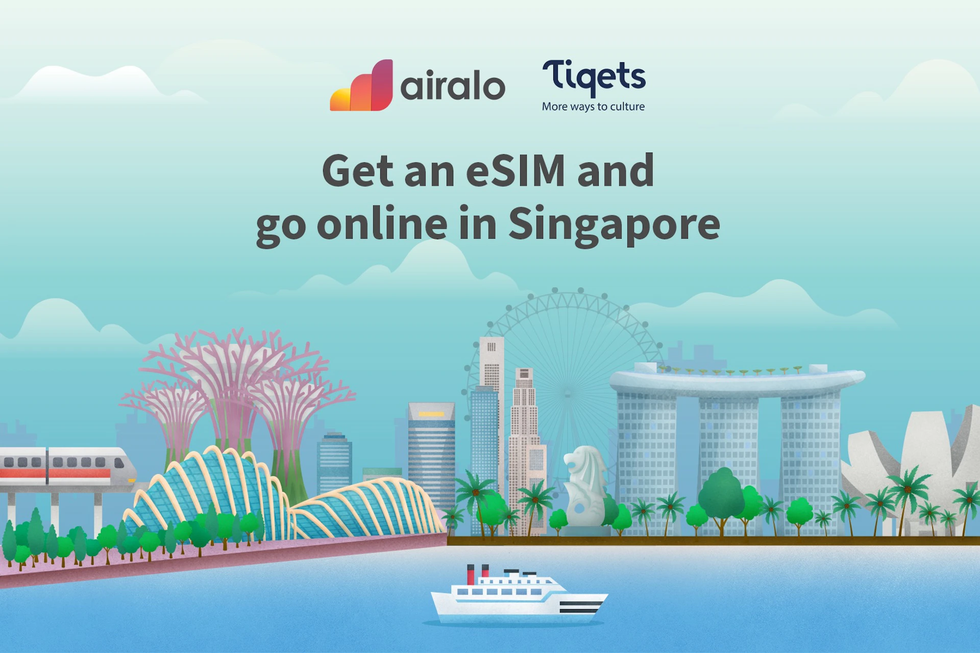 Easily use both iOS & Android eSIM to get internet connection while traveling to Singapore.