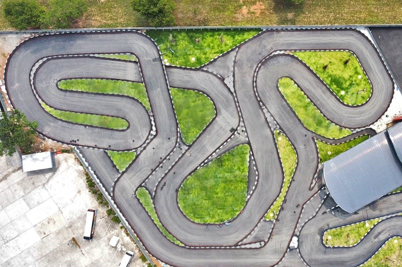 Racing track from above