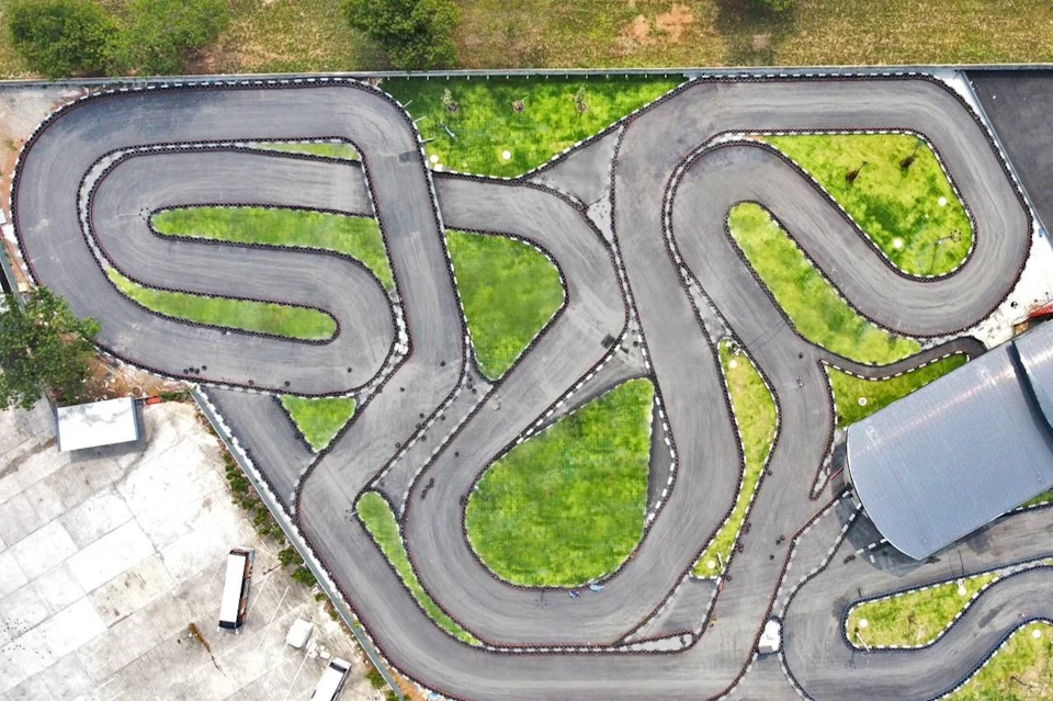 Racing track from above