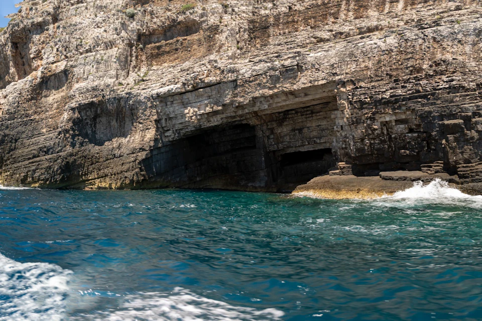 Limestone caves along the way