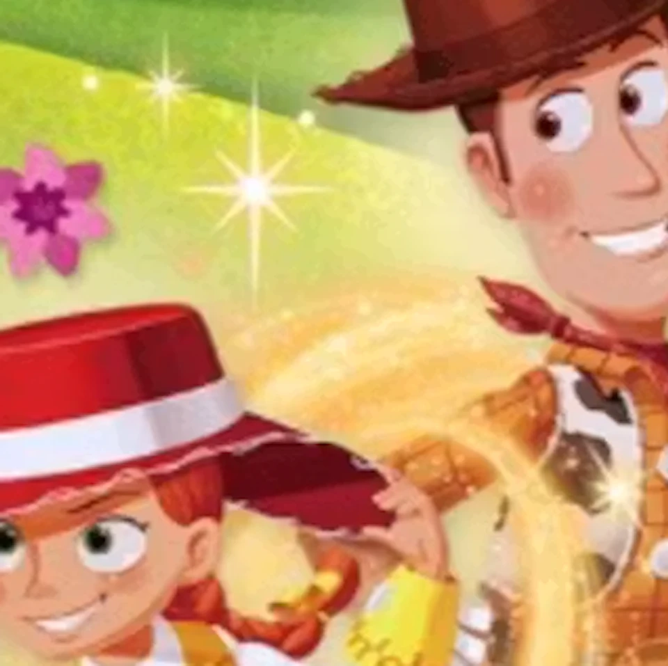 Colorful Disney-themed artwork promoting "Garden of Wonder at Floral Fantasy," featuring Toy Story characters and floral designs.