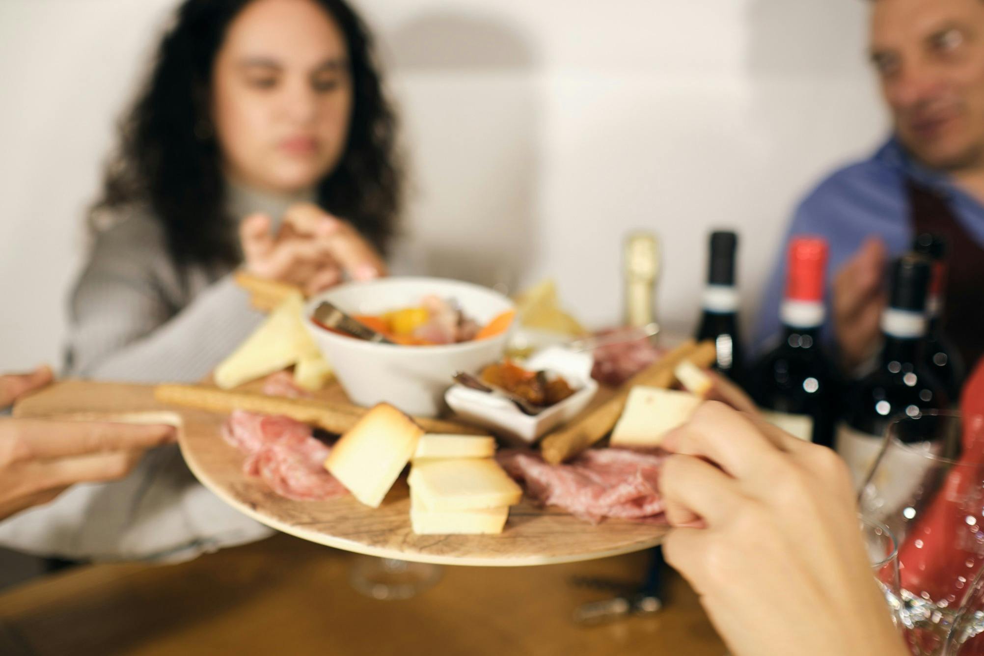 Incredible cheese and ham plate