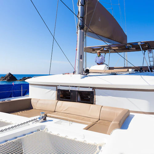 Santorini: Classic Catamaran Cruise + BBQ + Drinks + Transfers - Photo 3