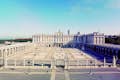 Королевский дворец Мадрида Вид с воздуха