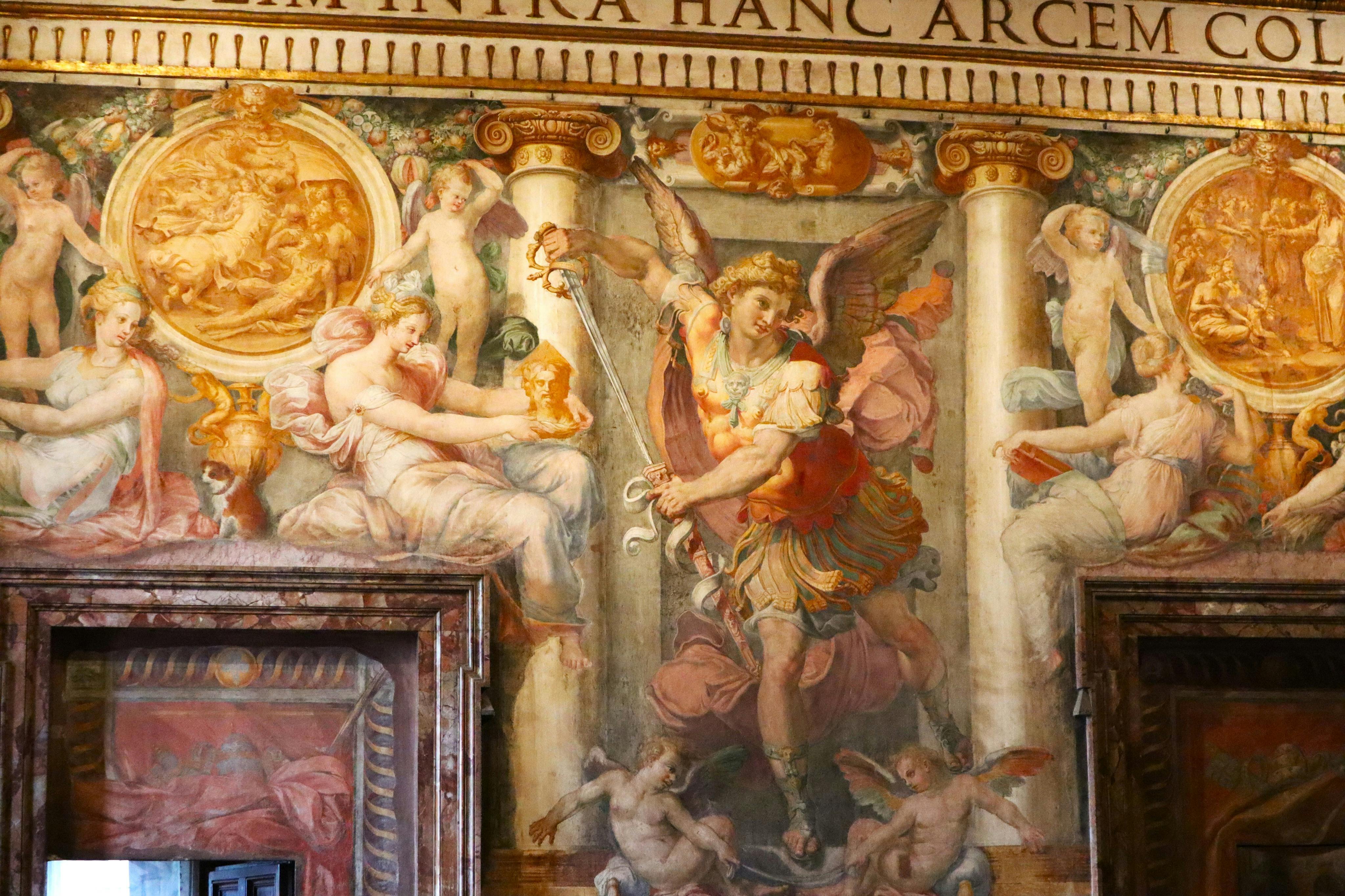 Frescoes insiide the castle