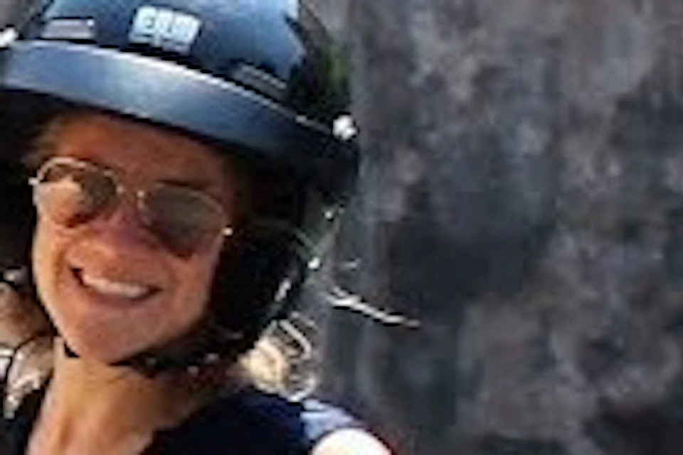 Riding a Vespa trough the hills around Florence
