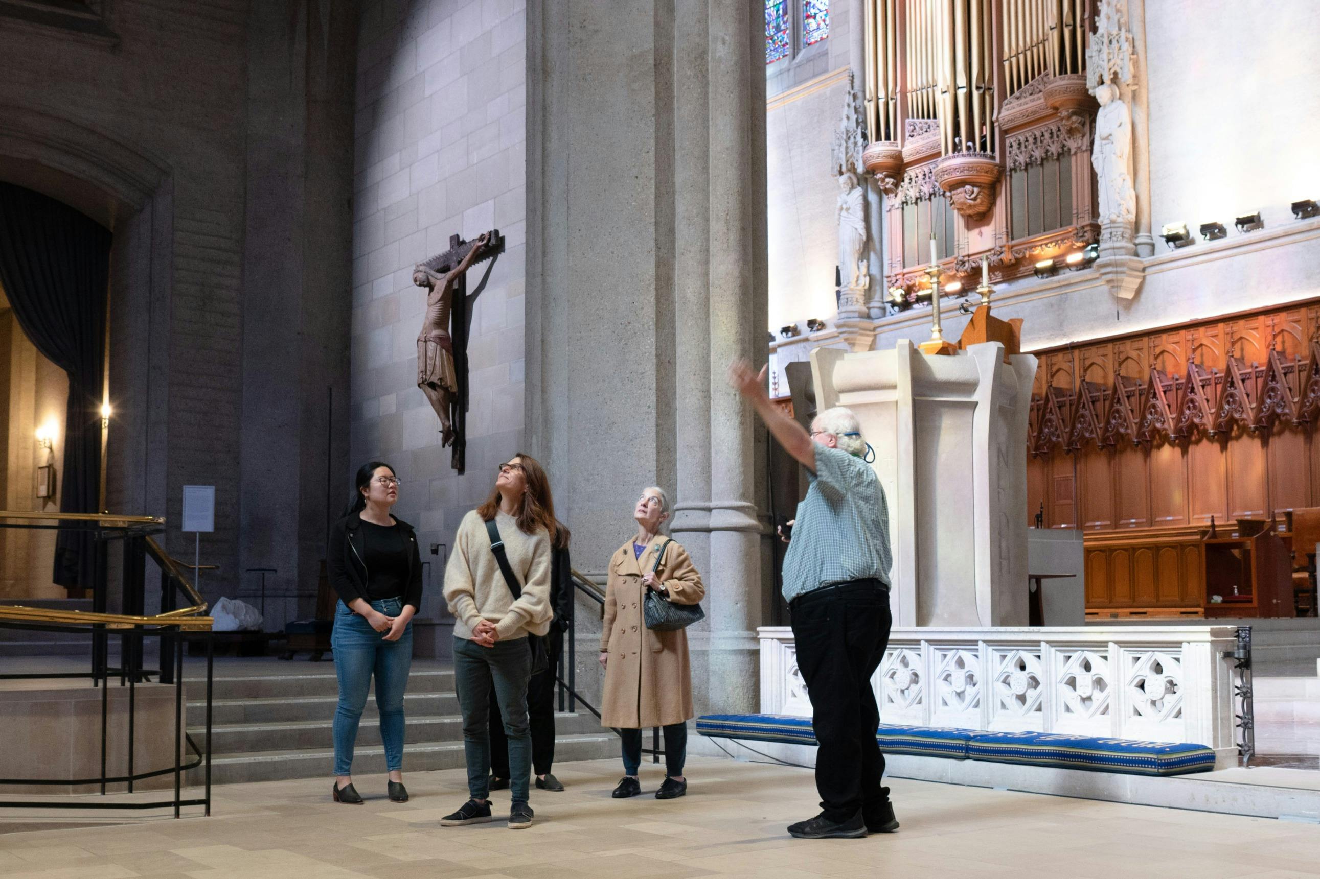 Spanish crucifix and organ
