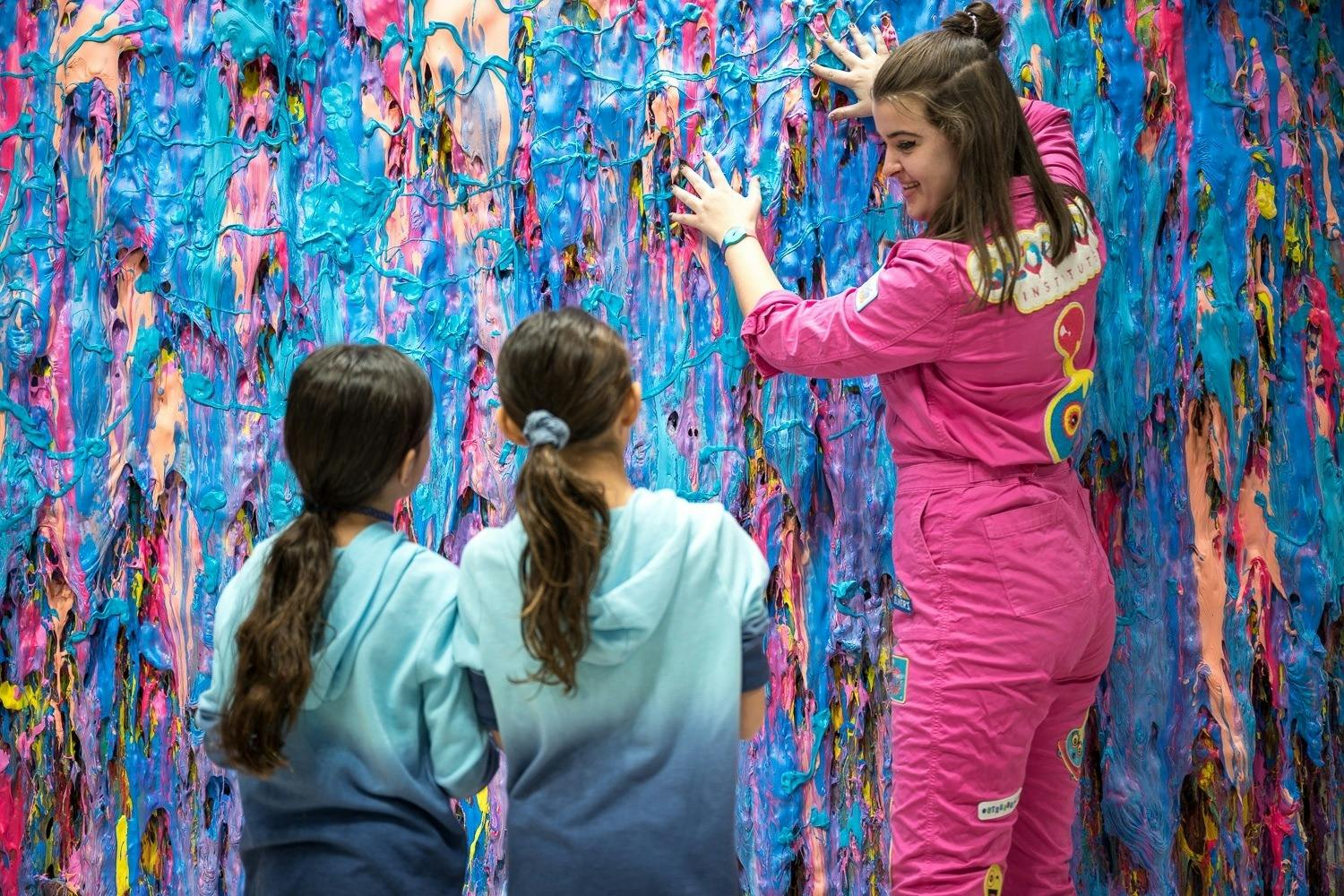 Leave your mark and tag our Slime & Repeat wall with slime. 