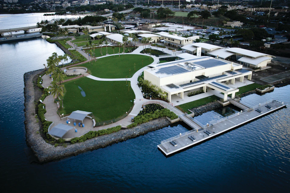 Ariel view of Pearl Harbor National Memorial