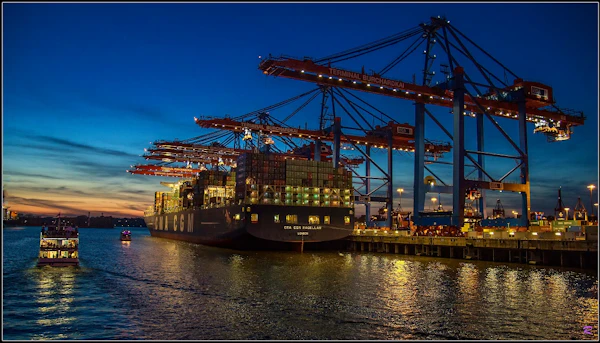 Cruise de haven van Hamburg