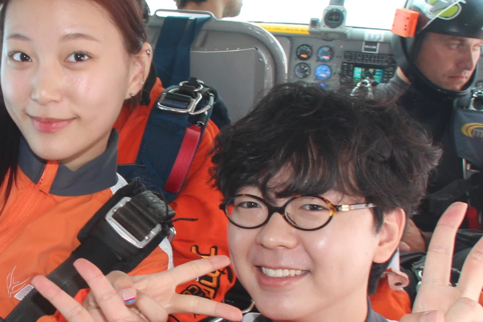 people in the cockpit of airplane