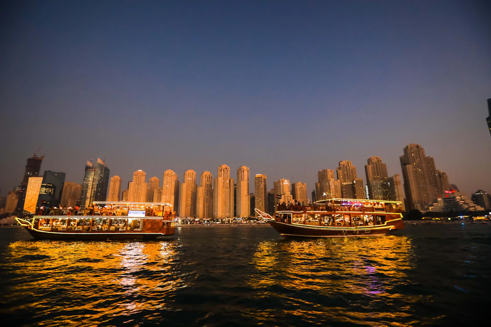 Alexandra 1 and 2 cruising in front of JBR