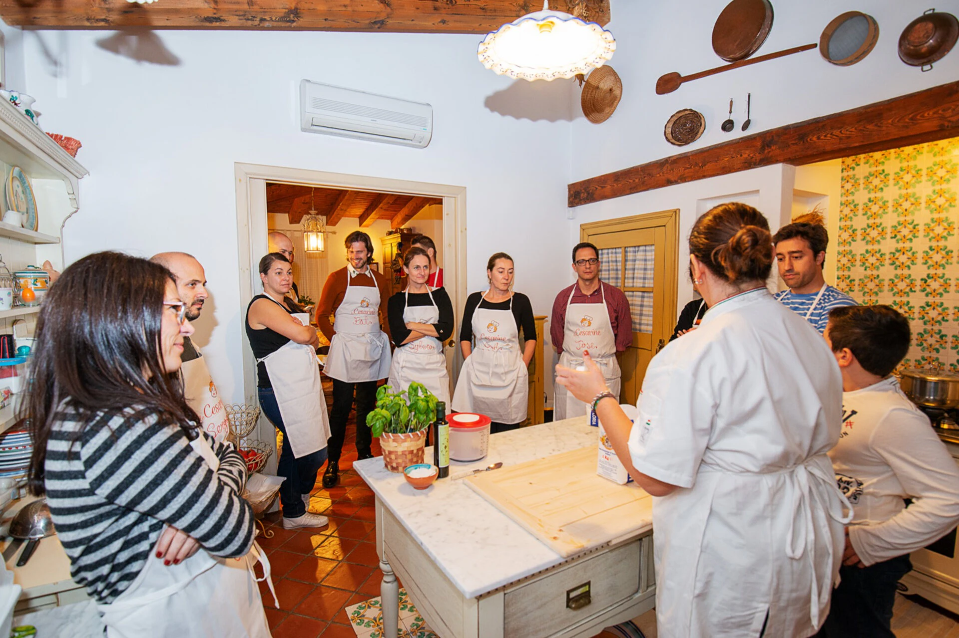 Sorrento: Aula particular de culinária + visita guiada ao mercado