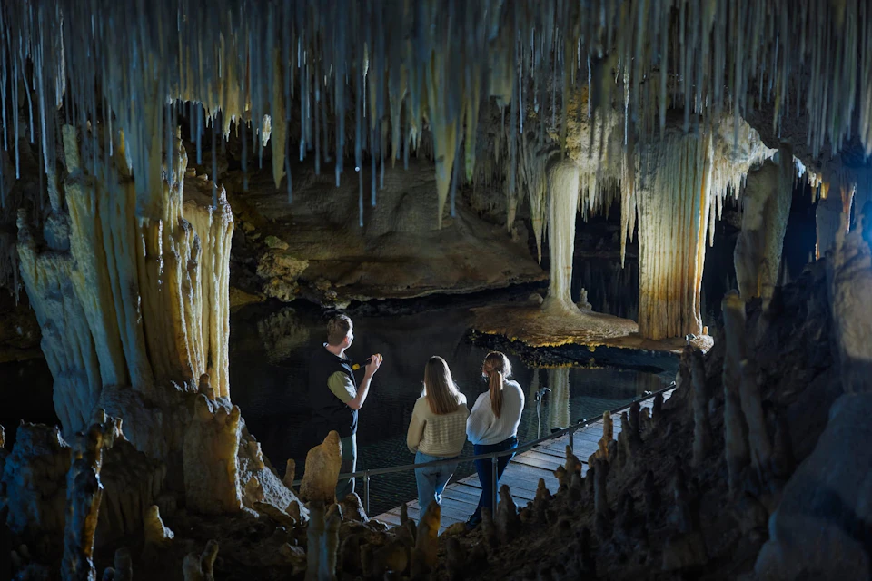 Lake Caves' unique suspended table formation
