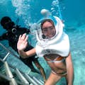 Underwater Helmet Walk in Cozumel.