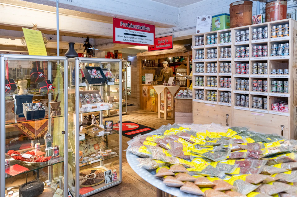 Part of a tasting station and part of the shop