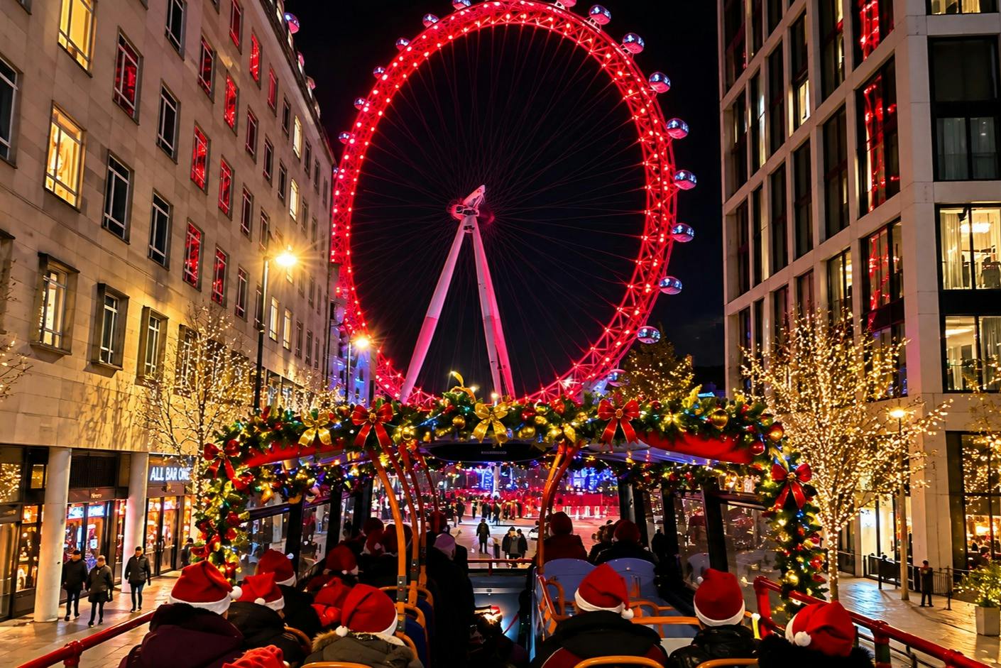 London: Christmas Lights Bus Tour with Audio Guide + One-Way Uber Boat 5
