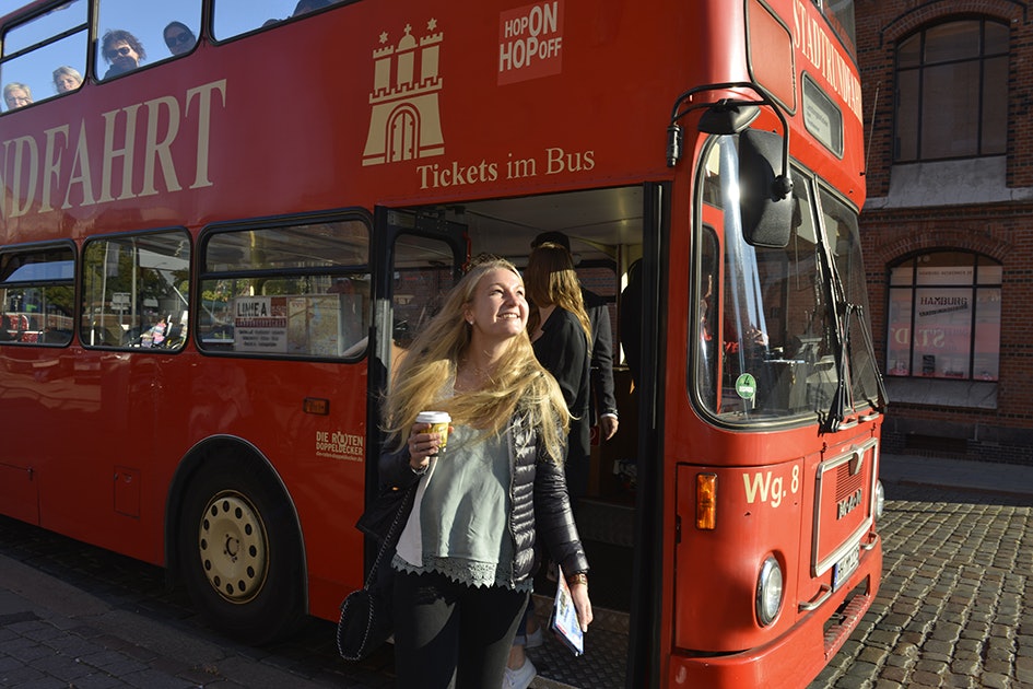 Bus turístico de Hamburgo + Tour en barco del puerto