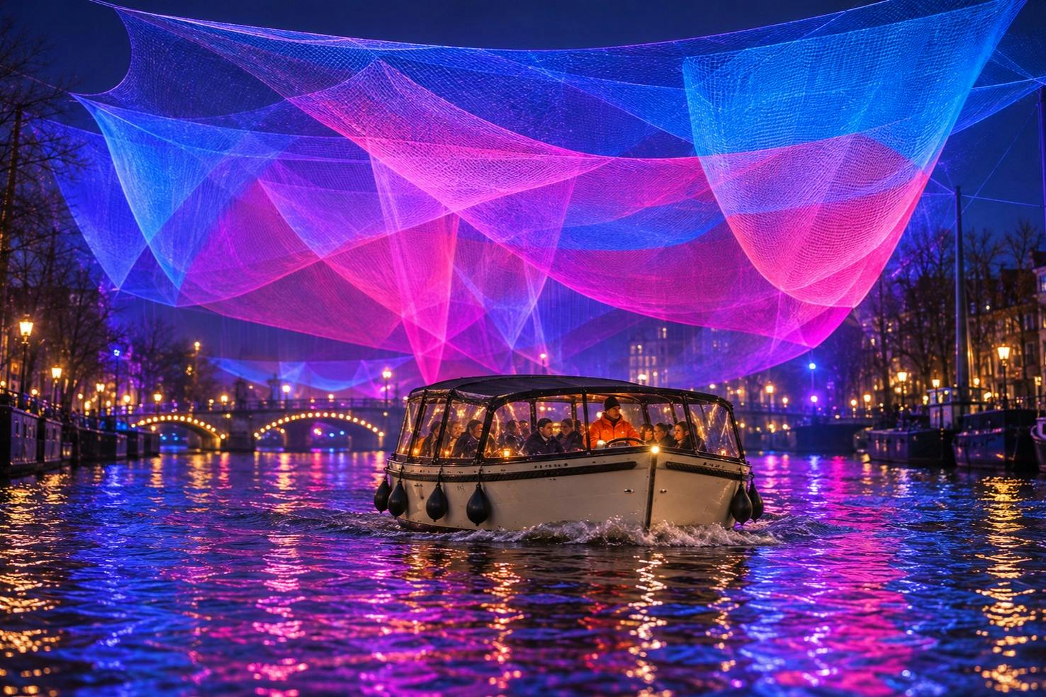 Amsterdam Light Festival: Luxury Boat Cruise + Optional Unlimited Drinks