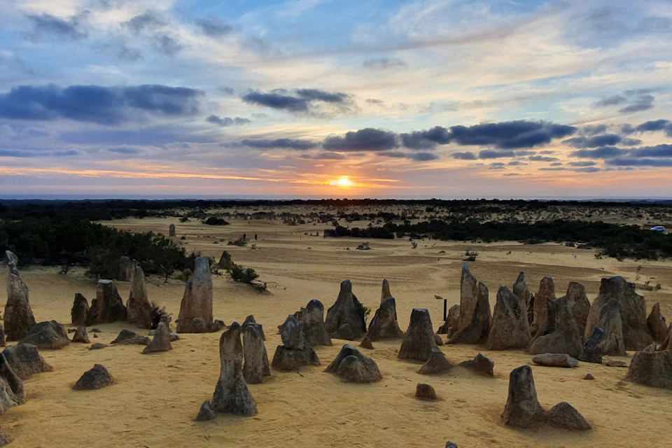 Sunset over the Pinnacles Desert