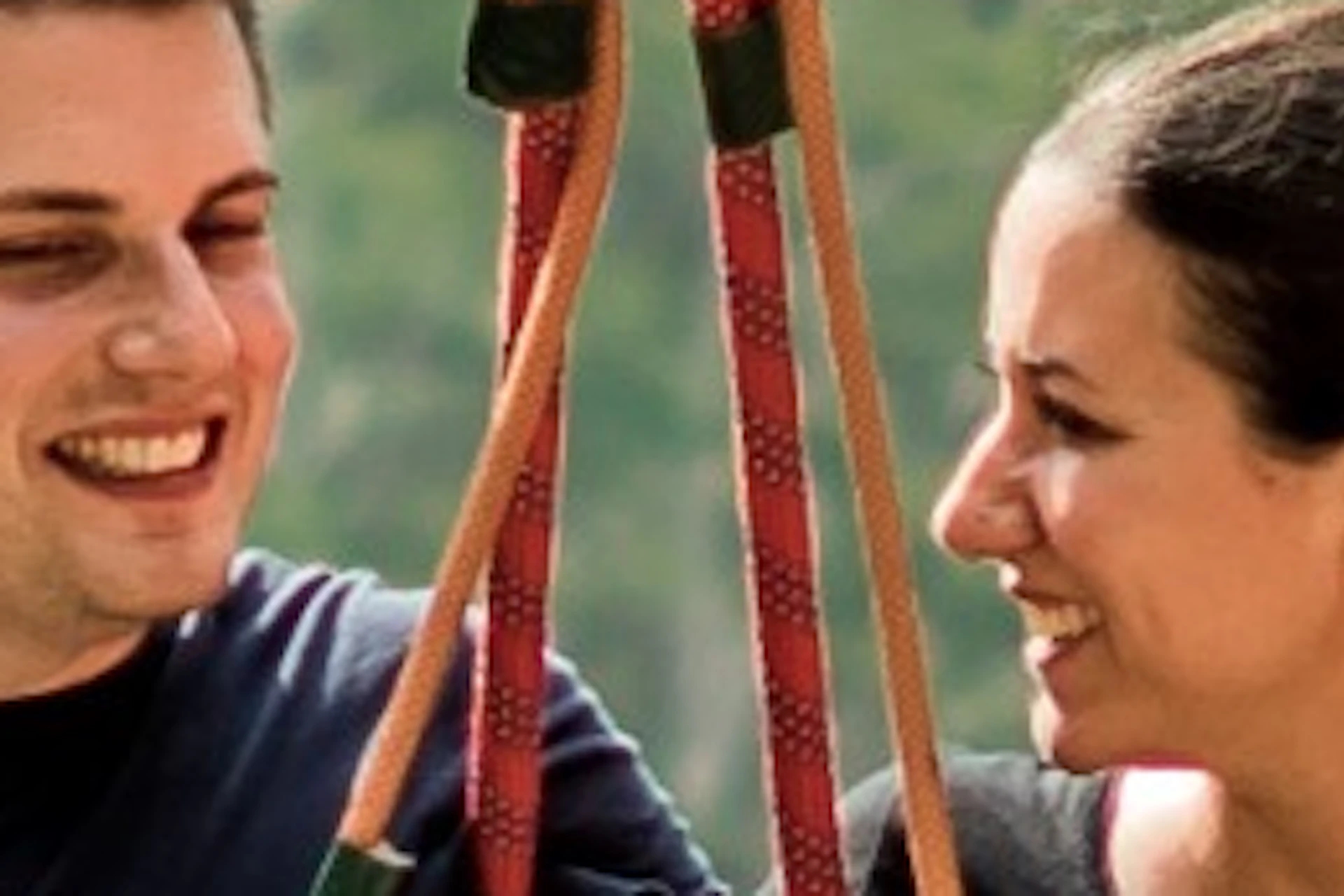 Couple jungle swing