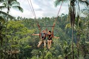 Couple jungle swing