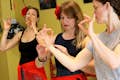 Detail van de les : flamenco handen