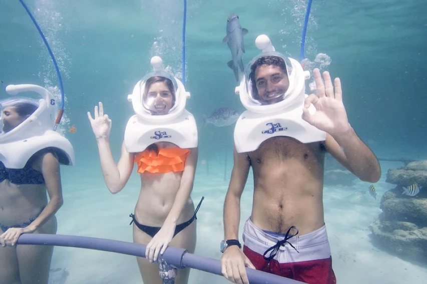 Xel-Há Park: Entry Ticket, Snorkeling, Sea Trek, Hotel Transfers + Food & Drinks