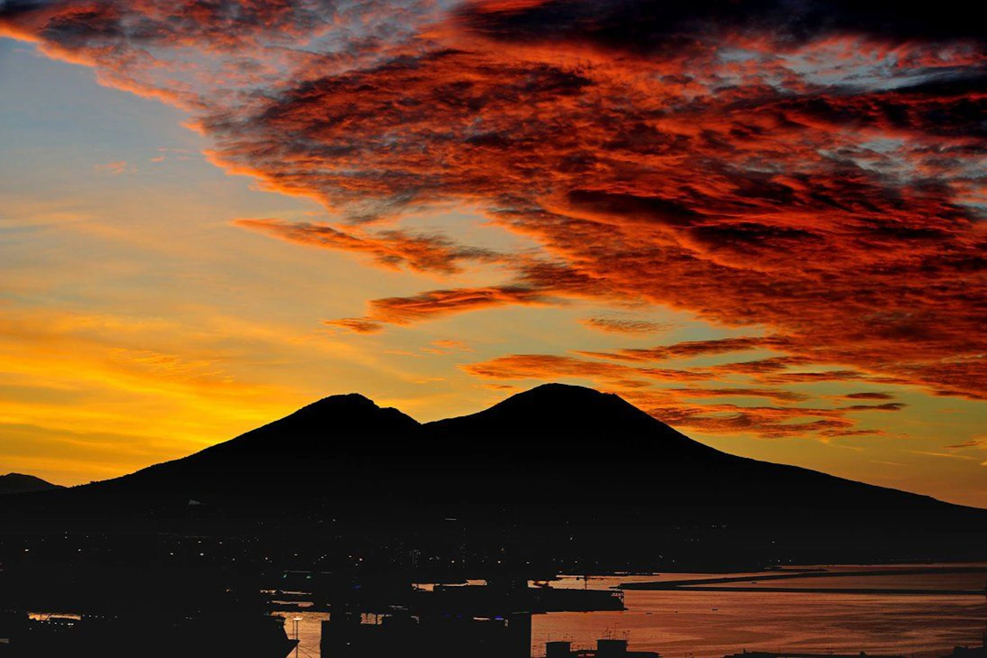 Vesuvius at Sunset