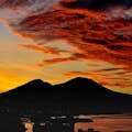 Vesuv bei Sonnenuntergang