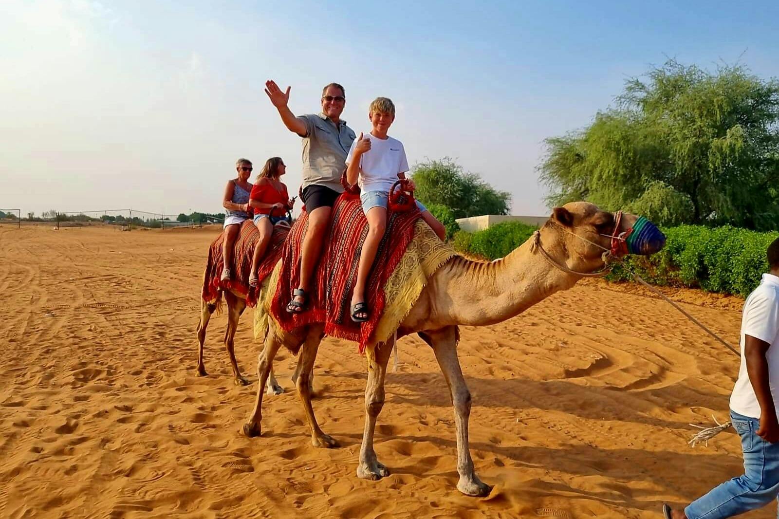 Dubai Desert: Camel Ride Safari In Red Dunes