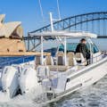 Wycieczki łodzią po porcie w Sydney na luksusowym, szybkim statku motorowym