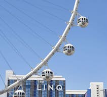 View of the Linq High Roller cabins from afar