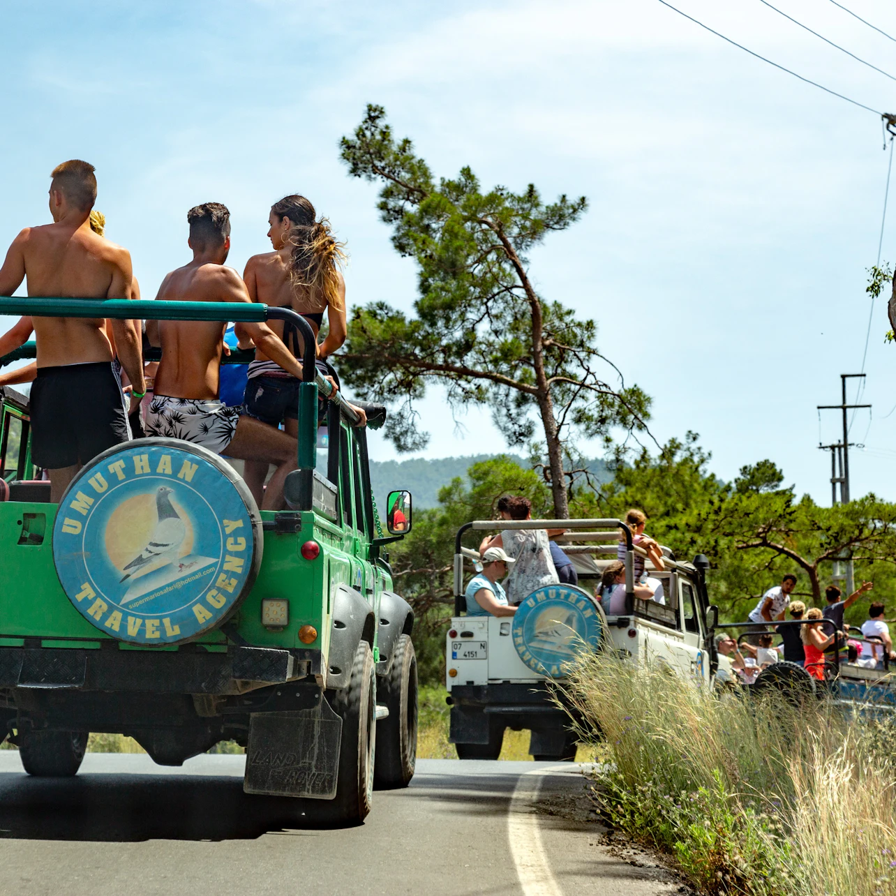 Queue of Jeeps