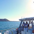views on board the majorero boat on the crossing to lobos island