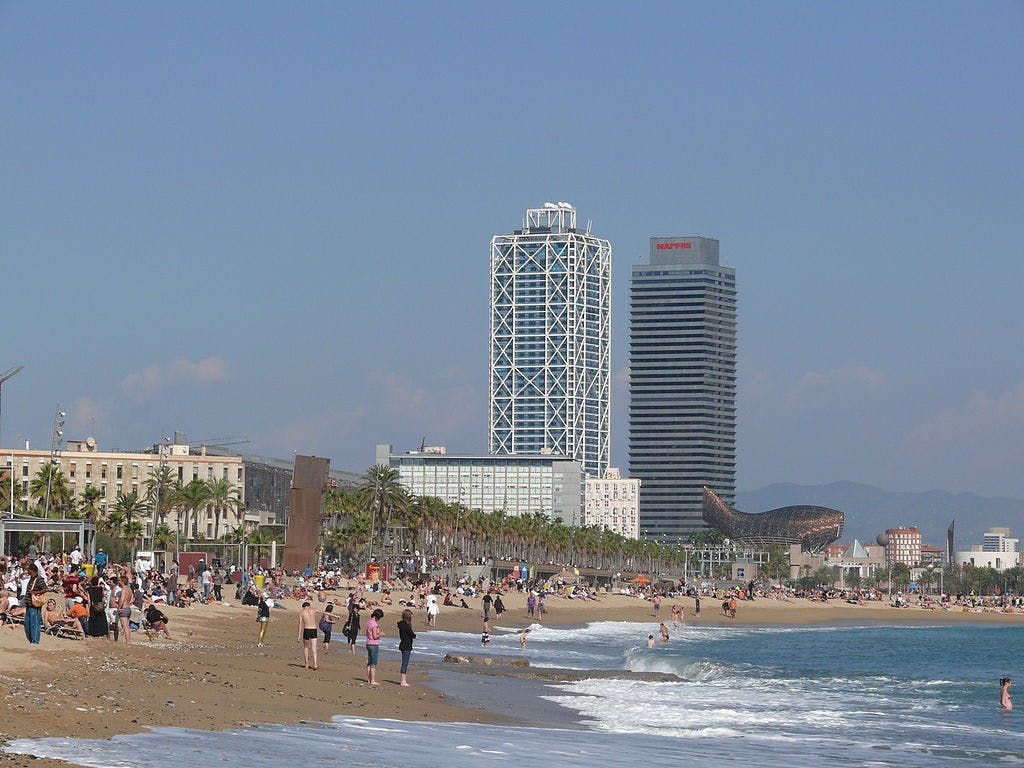 Barceloneta Beach in Barcelona