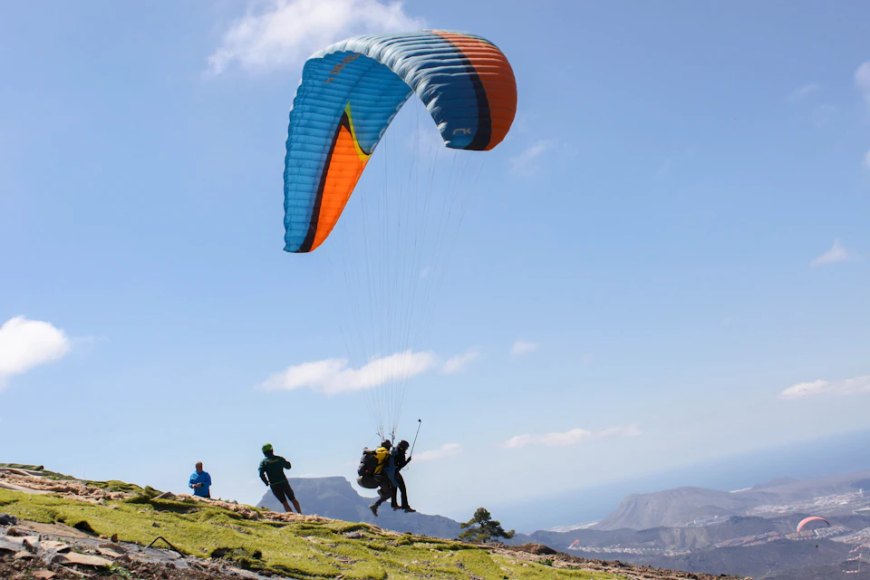 Comienzo del vuelo con Paragliding en Costa Adeje