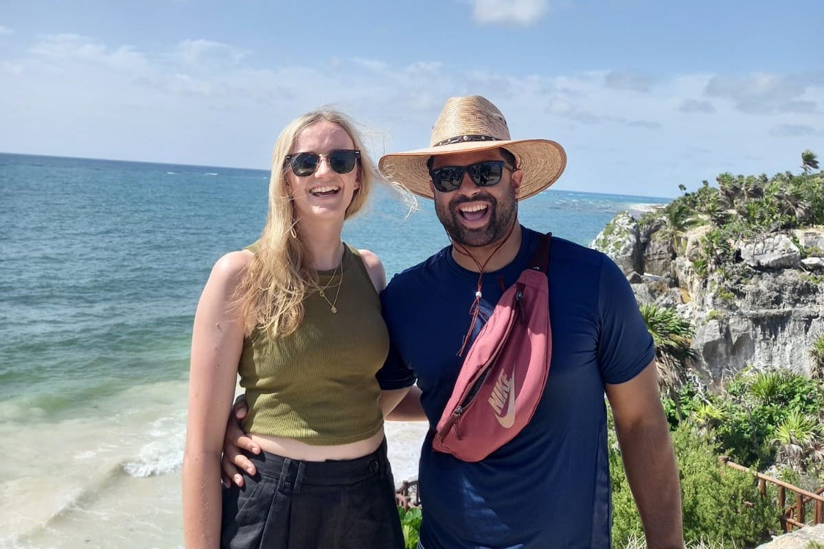 Couple enjoying in Tulum