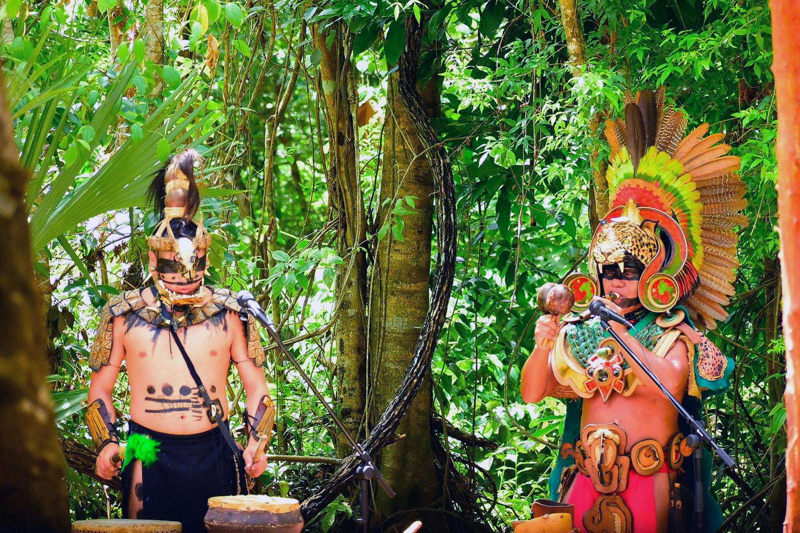 Traditionelt mayaritual og display