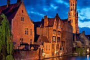 Vista do Rose Head Quay - um dos lugares mais icônicos de Bruges.