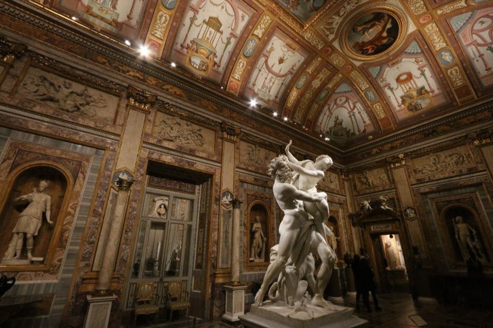 Gallery Room with Bernini Sculpture
