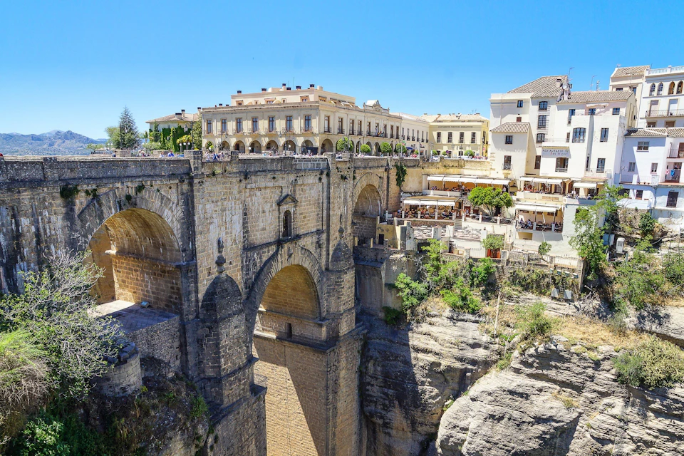 Panoramic view of Ronda’s Tajo Gorge and the whitewashed houses on the cliff