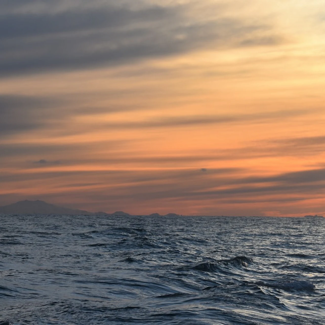 Sunset at sea.