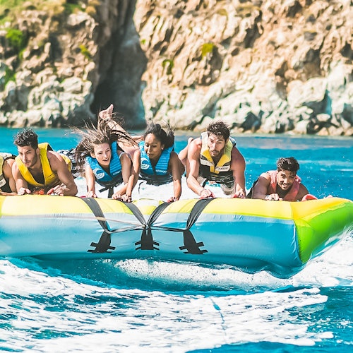Mykonos Super Paradise Beach: Alquiler de tubos