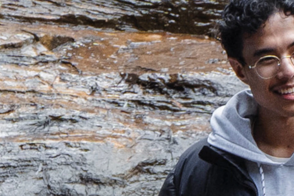Tour guide and group at the top of the waterfall at Wentworth Falls