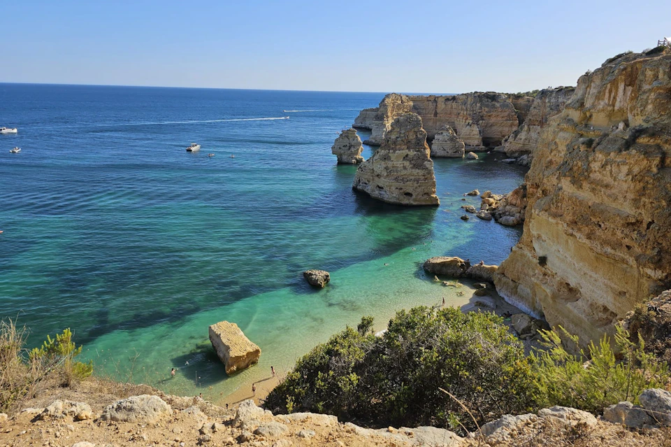 Incredible view of Marinha Beach on Algarve Beauties tour