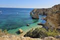 Unglaublicher Blick auf den Marinha Strand auf der Algarve Beauties Tour
